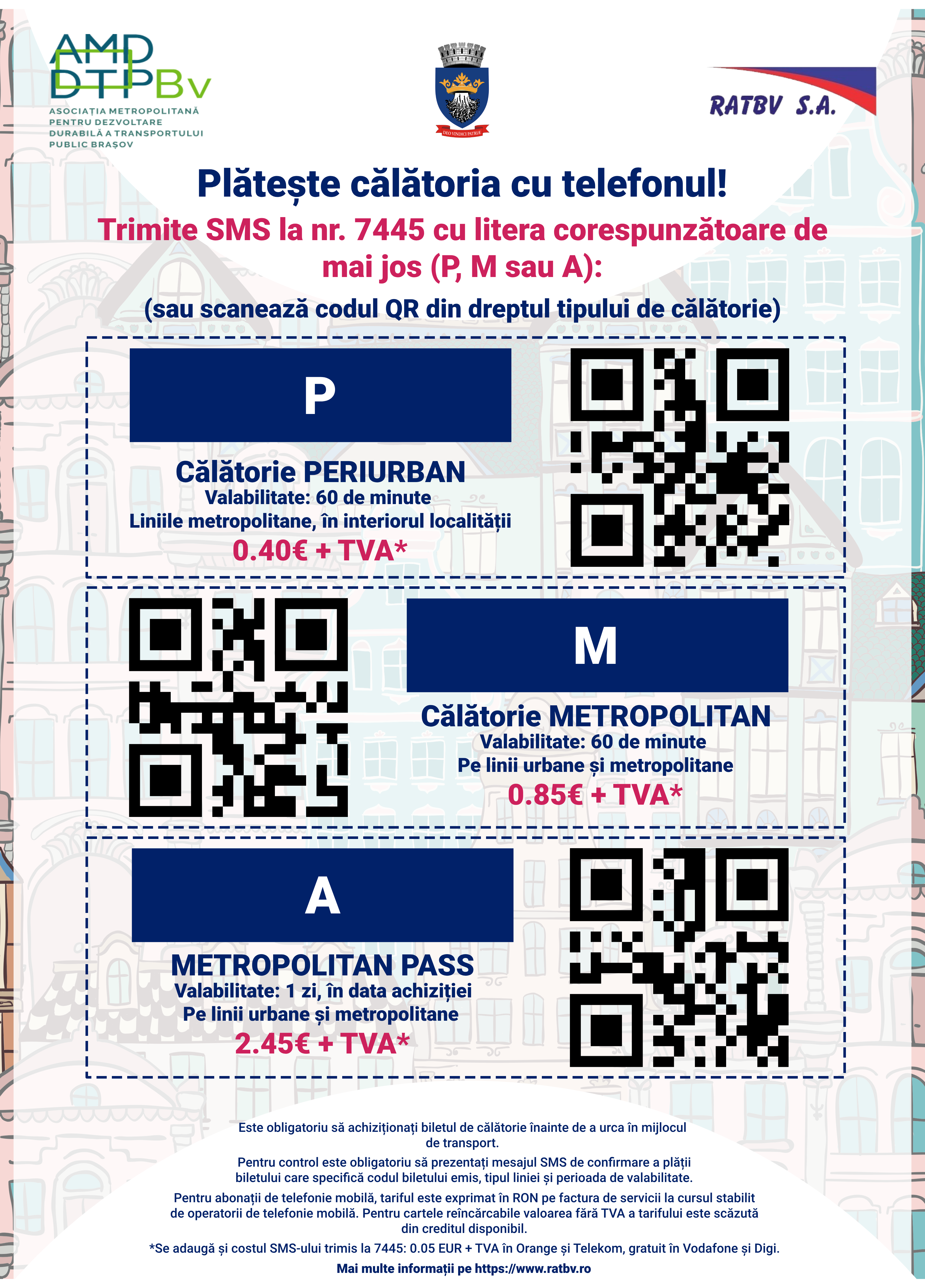 Plata calatoriei cu telefonul prin SMS la numar scurt 7458